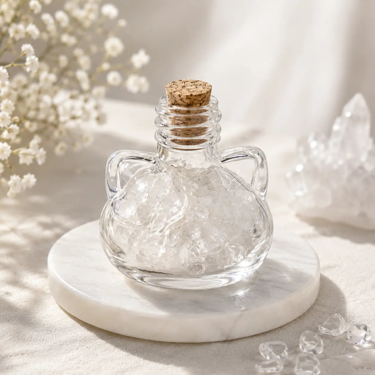 Lucky Mini Crystal Cat Bottle Shinepurity