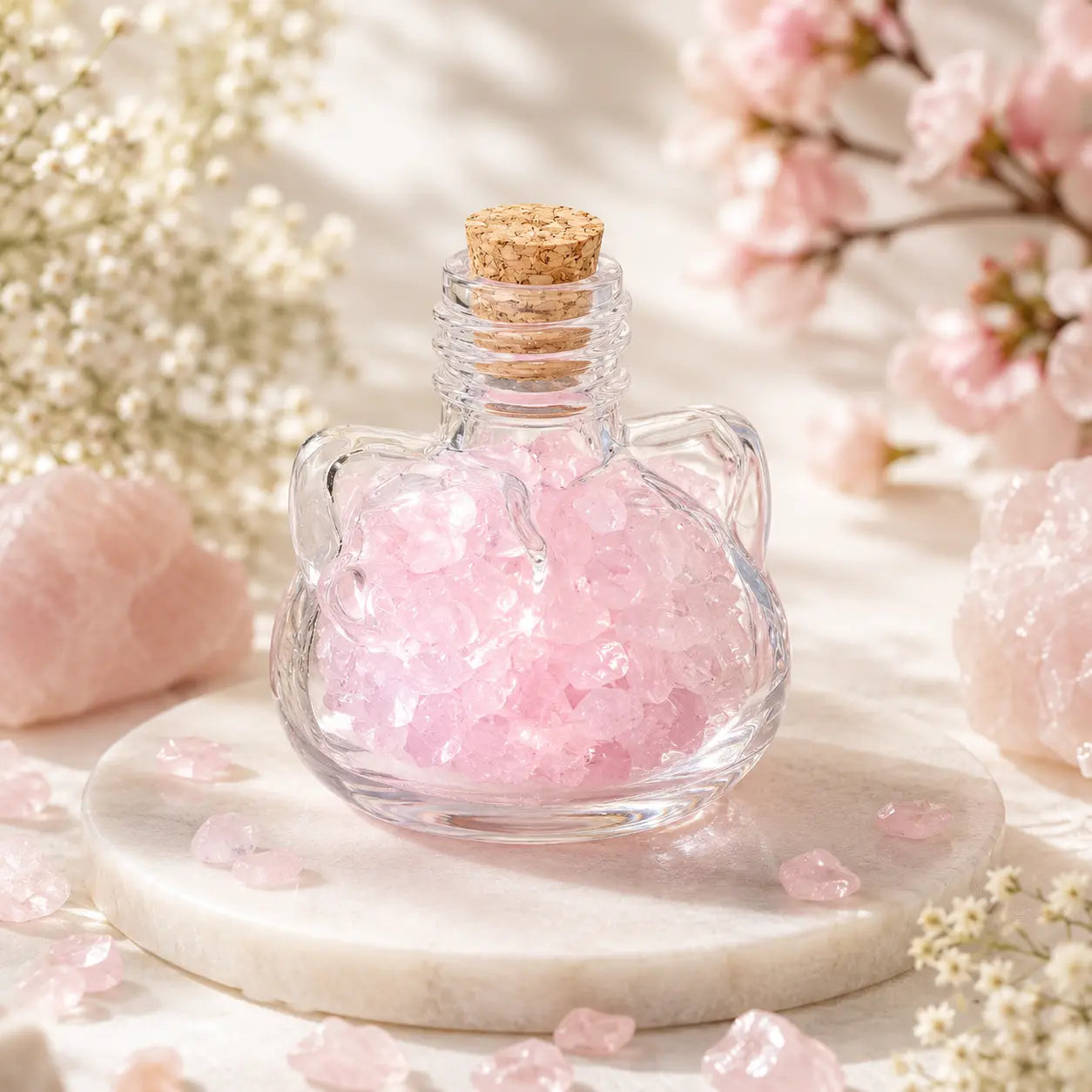 Lucky Mini Crystal Cat Bottle Shinepurity