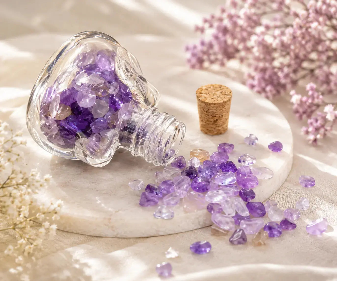 Lucky Mini Crystal Cat Bottle Shinepurity
