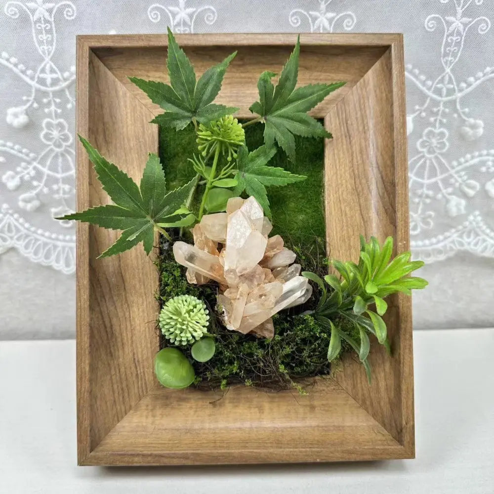 Designer Limited Edition |Forest Sunshine Handmade Decor with Madagascar Orange Quartz Cluster Shinepurity