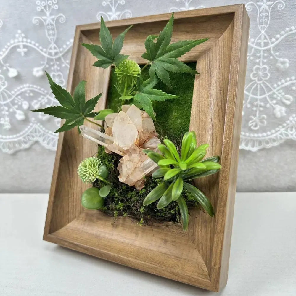 Designer Limited Edition |Forest Sunshine Handmade Decor with Madagascar Orange Quartz Cluster Shinepurity