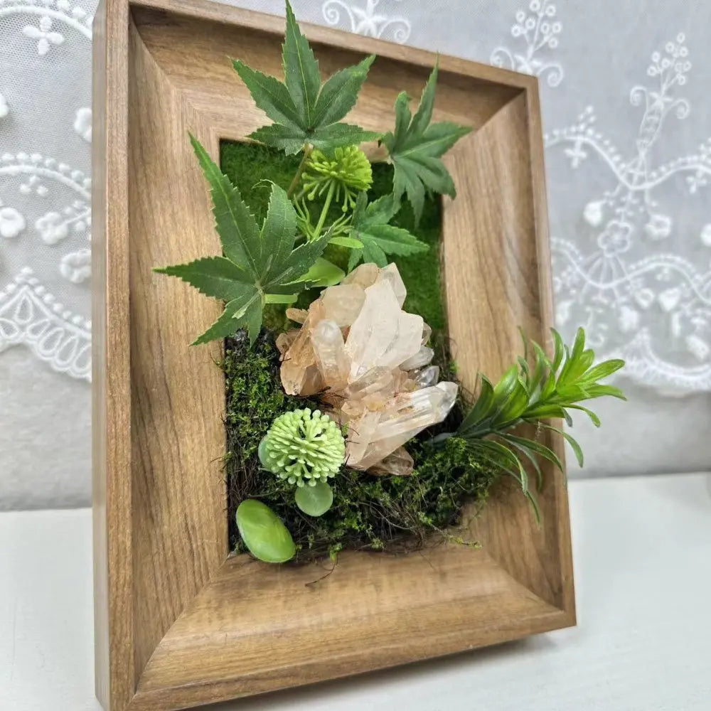 Designer Limited Edition |Forest Sunshine Handmade Decor with Madagascar Orange Quartz Cluster Shinepurity