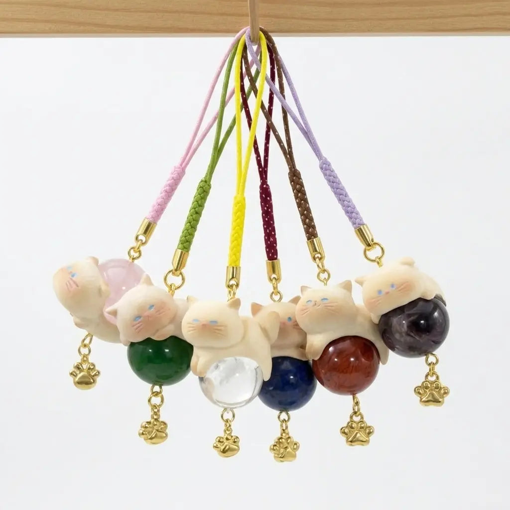Cuddle Cat Crystal Charm Shinepurity