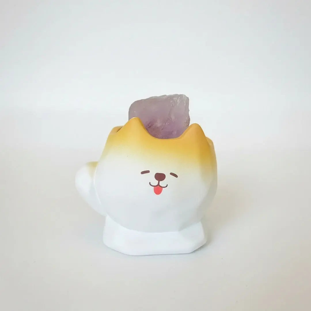 Calm Aura Crystal Dog — Mini Desk Buddy Shinepurity