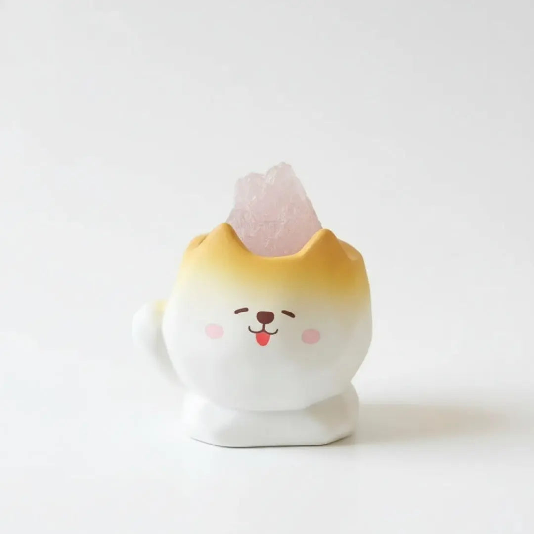 Calm Aura Crystal Dog — Mini Desk Buddy Shinepurity