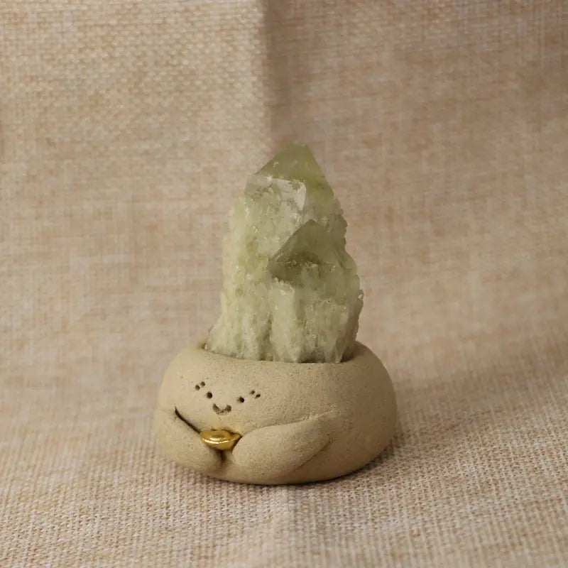 Golden Pineapple Quartz Crystal Pet for Abundance and Clarity Shinepurity