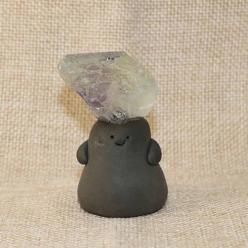Guardian of Your Aura – Xianghualing Fluorite Energy Crystal Pet Shinepurity