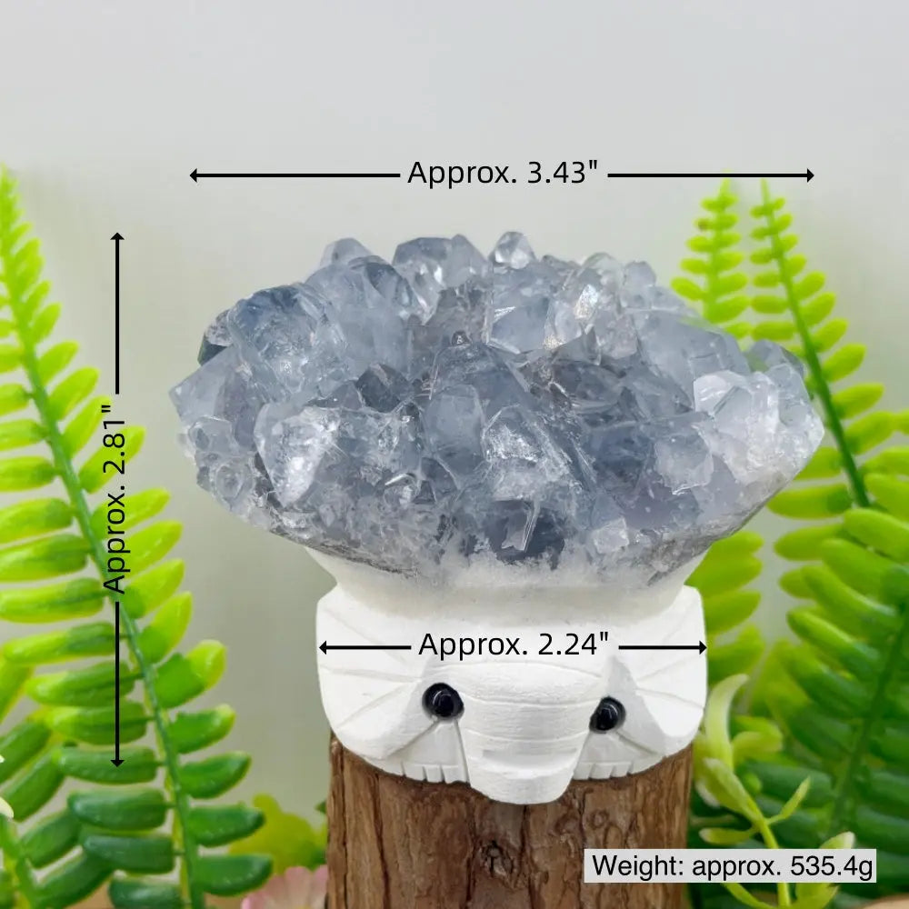 Healing Crystal Pet Elephant Figurine | Gentle Inner Light Shinepurity