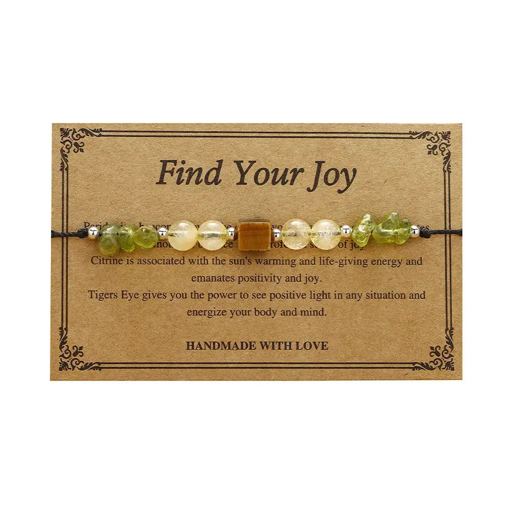 Healing Peridot & Tiger’s Eye "Find Your Joy" Bracelet Shinepurity