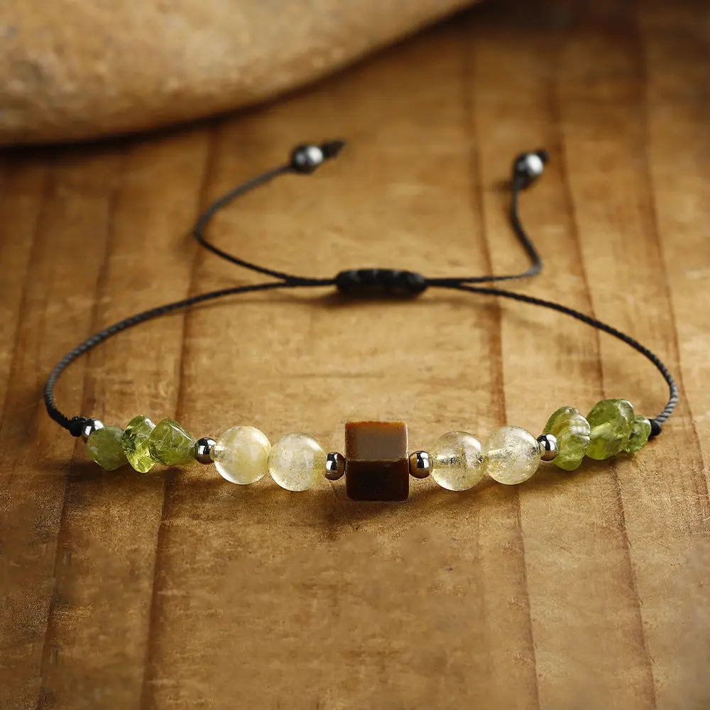 Healing Peridot & Tiger’s Eye "Find Your Joy" Bracelet Shinepurity