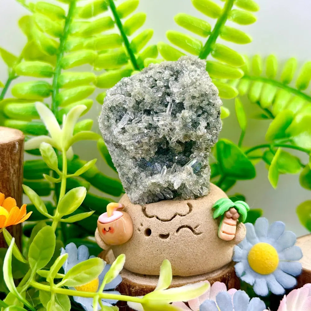Inner Strength and Hope Green Phantom Quartz Crystal Pet Shinepurity