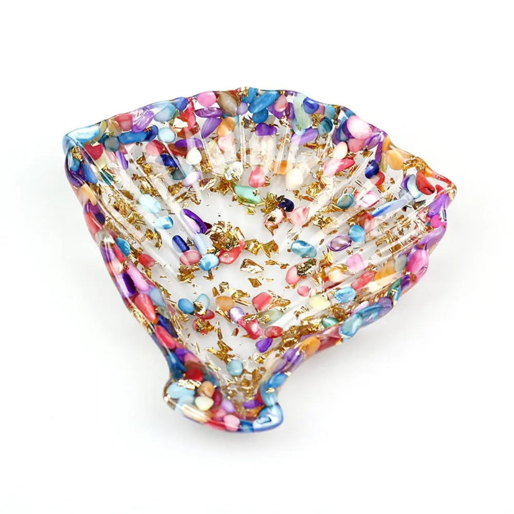 Shell-Shaped Crystal Chip Multi-Functional Tray Shinepurity