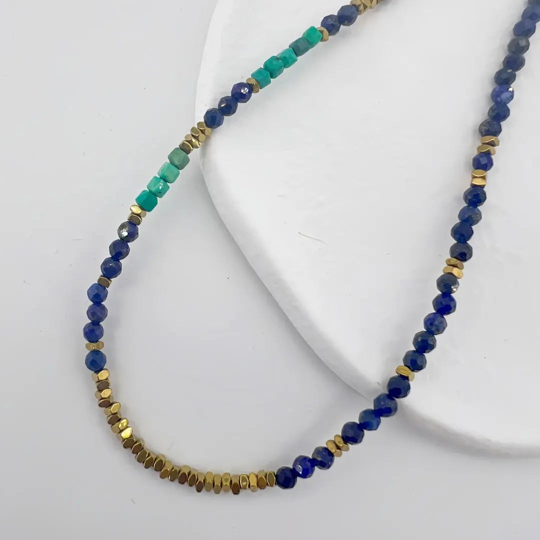 Lapis Lazuli Layered Necklace for Balance & Protection Shinepurity
