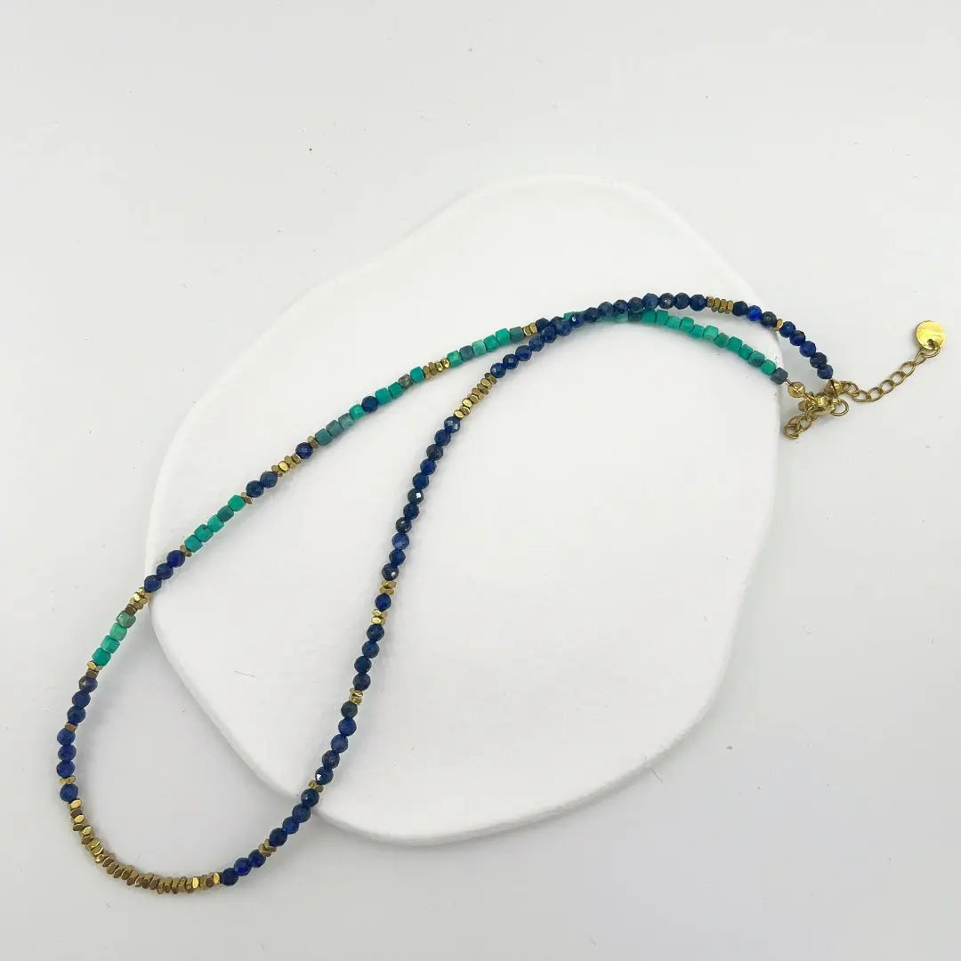 Lapis Lazuli Layered Necklace for Balance & Protection Shinepurity