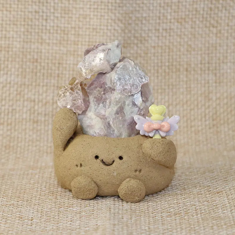 Lepidolite Crystal Pet for Calm Shinepurity