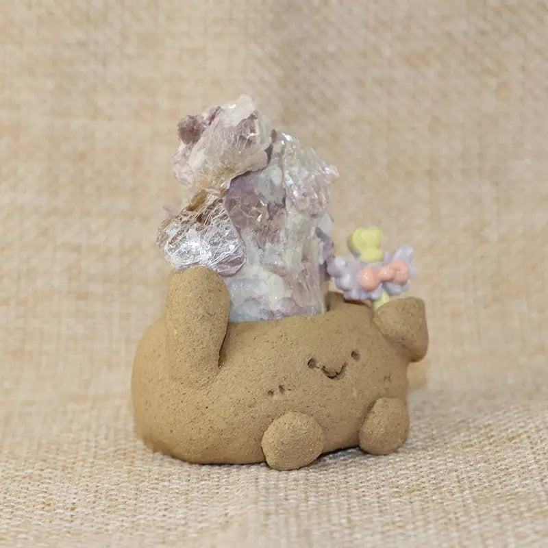 Lepidolite Crystal Pet for Calm Shinepurity