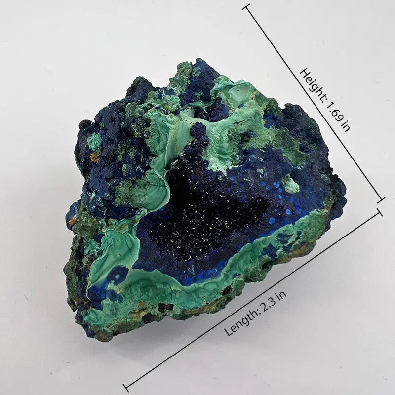 Natural Azurite and Malachite Combination Stone Shinepurity