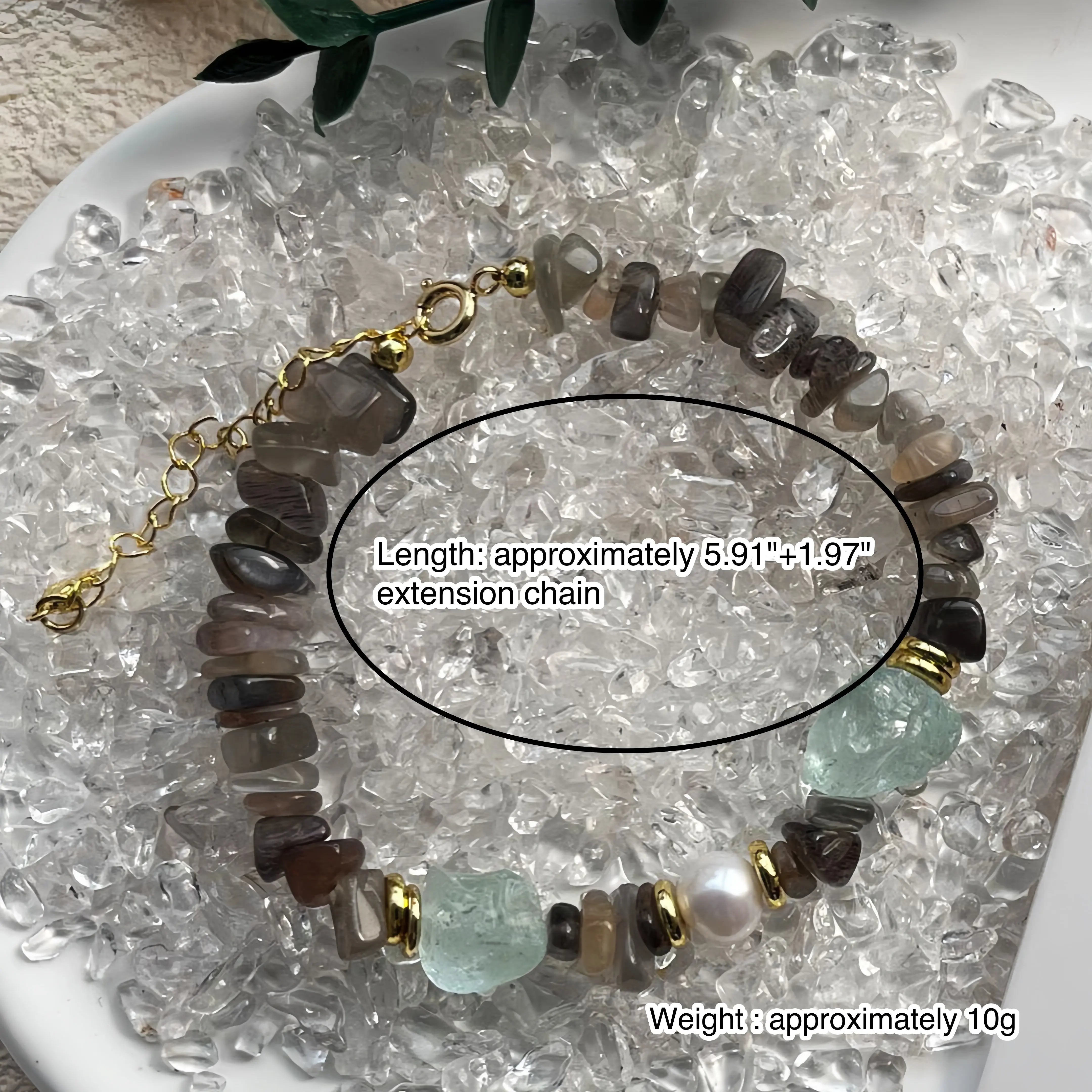 Natural Crystal & Pearl Beaded Handmade Zodiac Bracelet Shinepurity