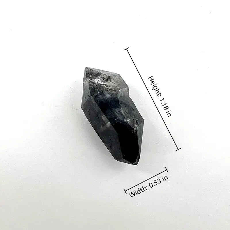 Natural Double-Terminated Black Phantom Herkimer Diamond Shinepurity