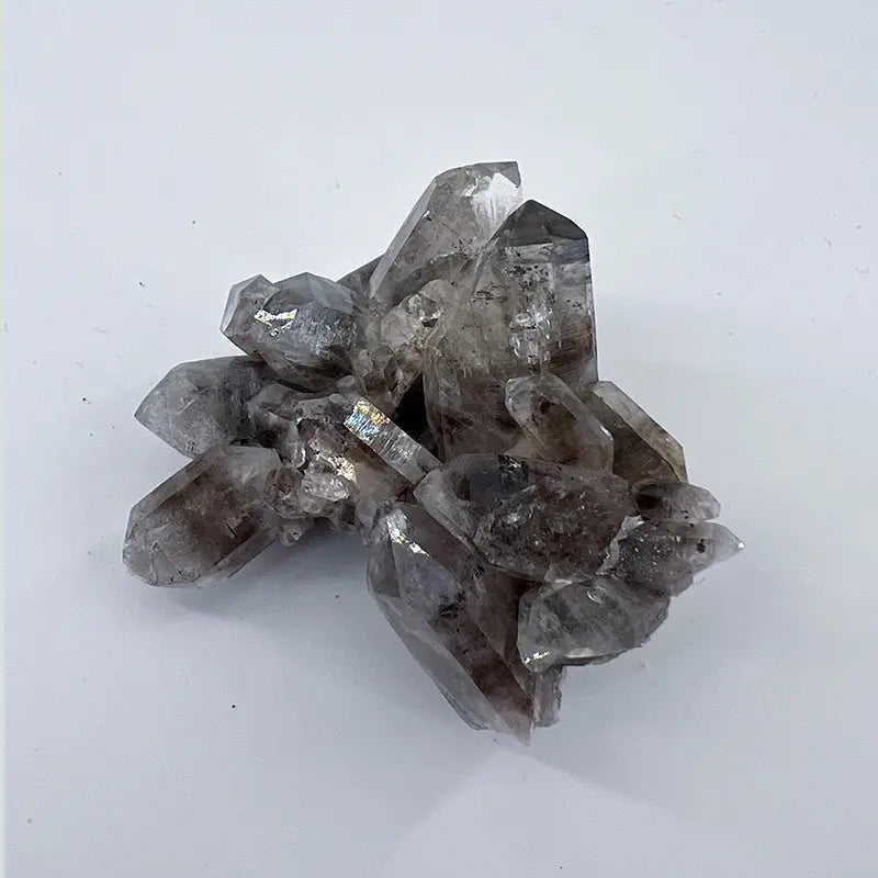 Natural Grey Herkimer Diamond Cluster Raw Crystal Shinepurity