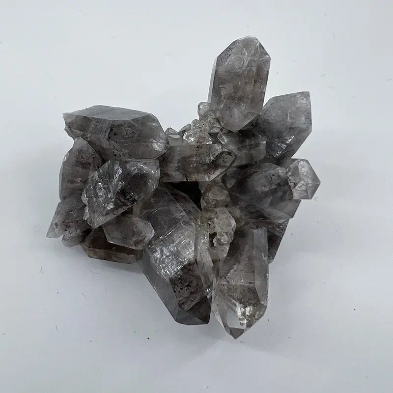Natural Grey Herkimer Diamond Cluster Raw Crystal Shinepurity