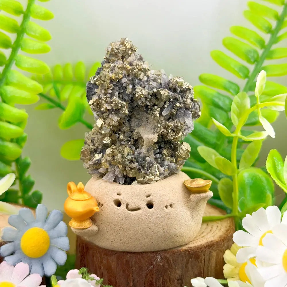 Pyrite Crystal Pet Full of Prosperity Energy Shinepurity