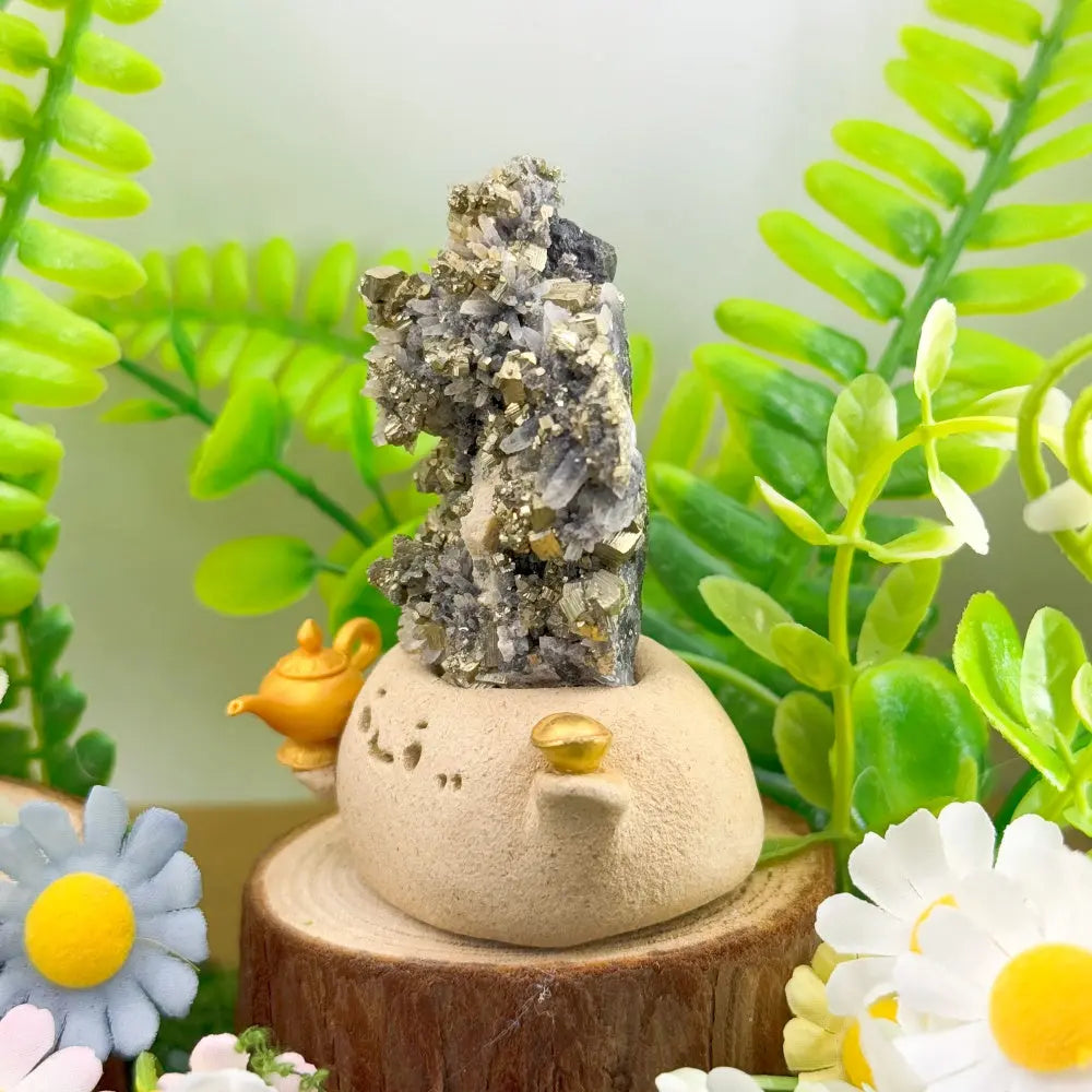 Pyrite Crystal Pet Full of Prosperity Energy Shinepurity