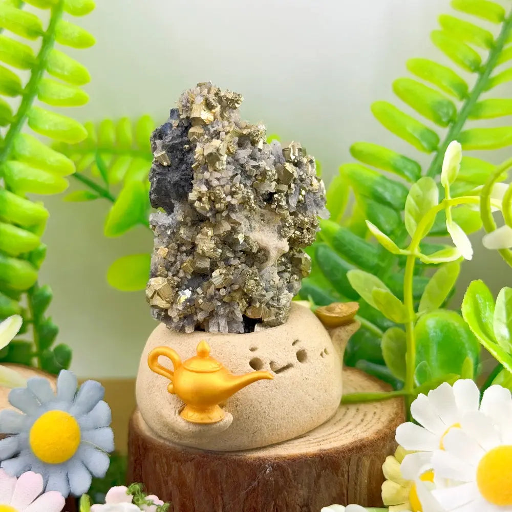 Pyrite Crystal Pet Full of Prosperity Energy Shinepurity