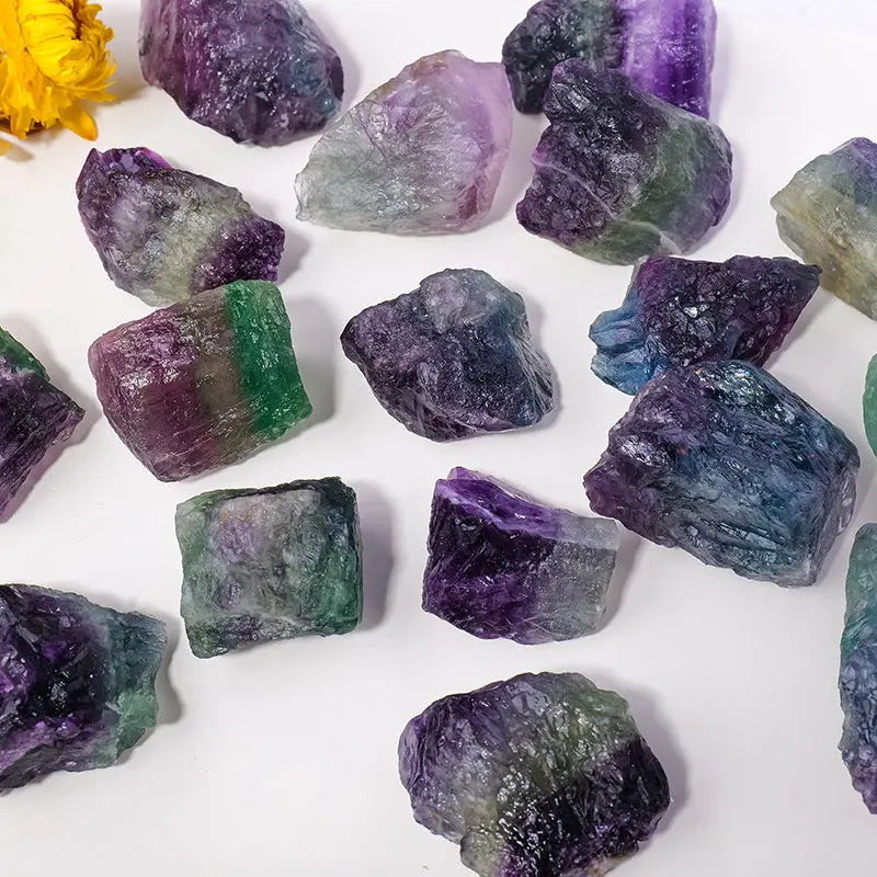 Rainbow Fluorite Raw Stone for Energy & Clarity Shinepurity