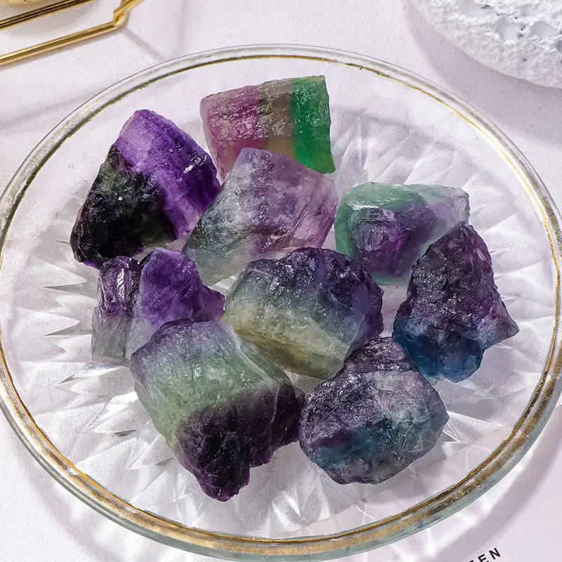 Rainbow Fluorite Raw Stone for Energy & Clarity Shinepurity