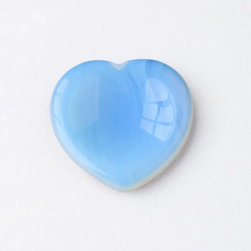 Raw Crystal Heart Worry Stone for Stress Relief & Healing Shinepurity