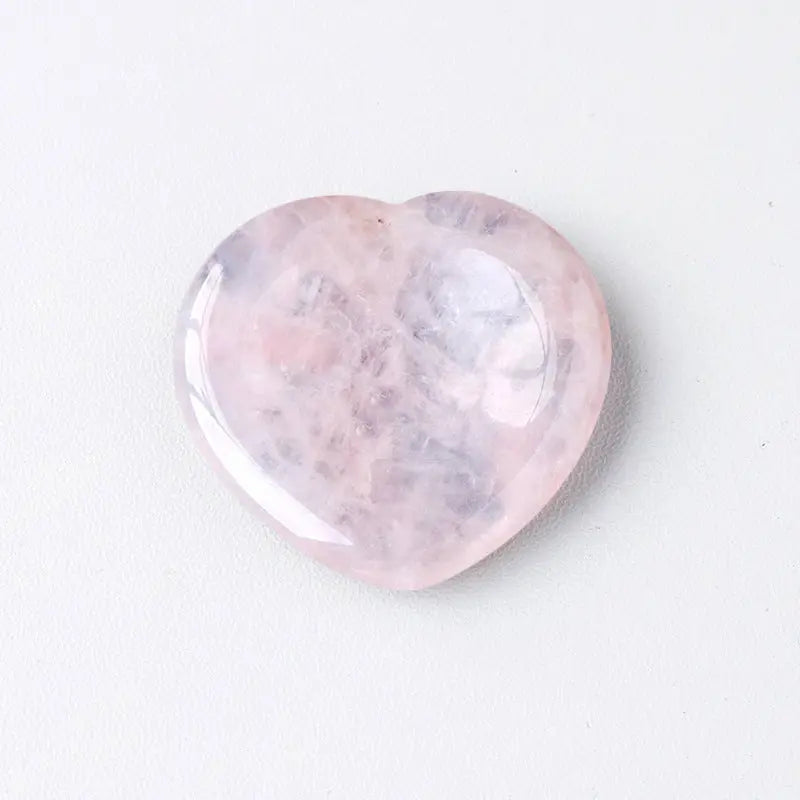 Raw Crystal Heart Worry Stone for Stress Relief & Healing Shinepurity