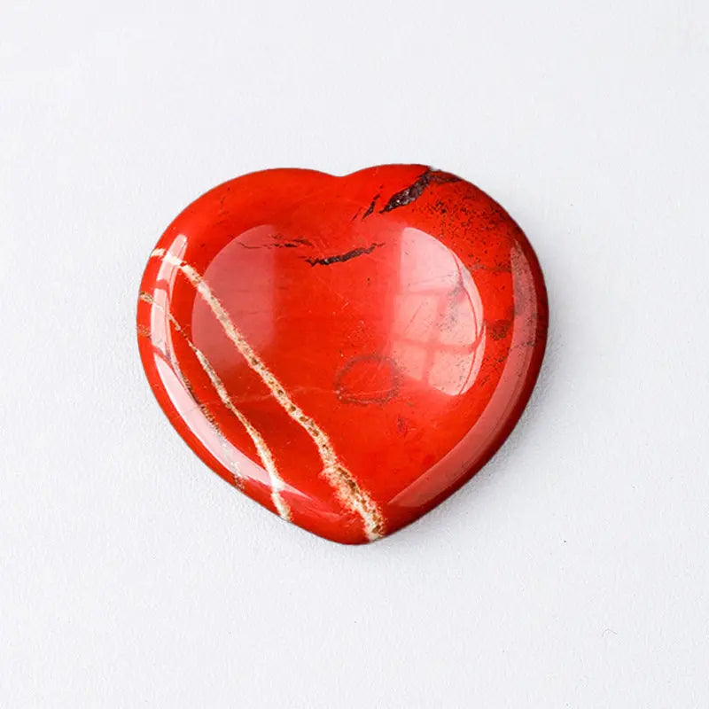 Raw Crystal Heart Worry Stone for Stress Relief & Healing Shinepurity