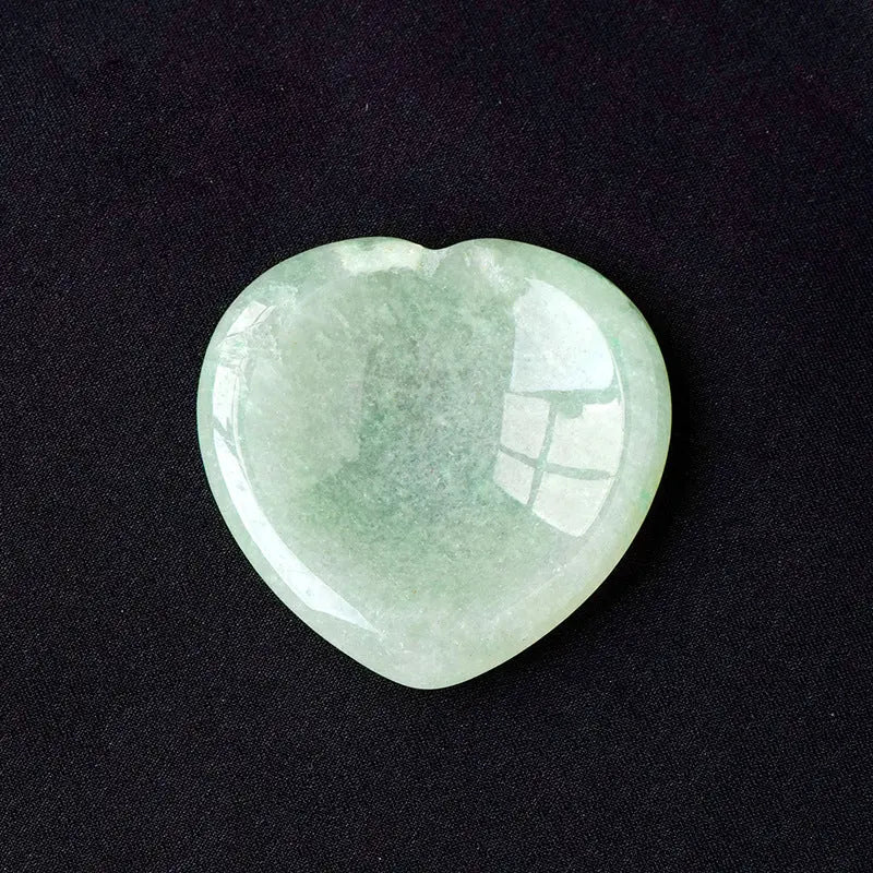 Raw Crystal Heart Worry Stone for Stress Relief & Healing Shinepurity