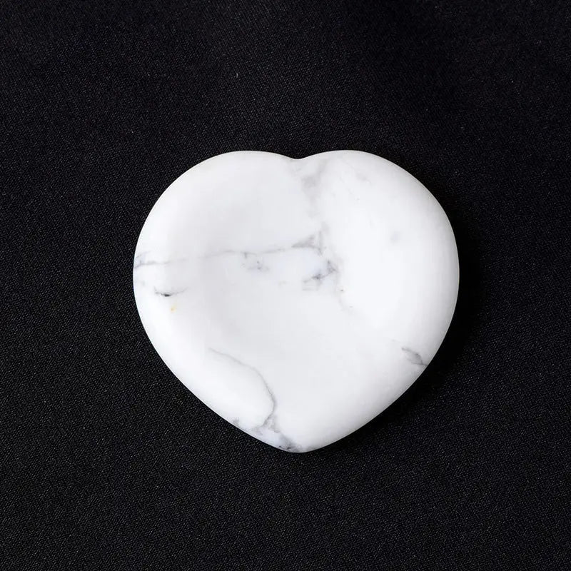 Raw Crystal Heart Worry Stone for Stress Relief & Healing Shinepurity