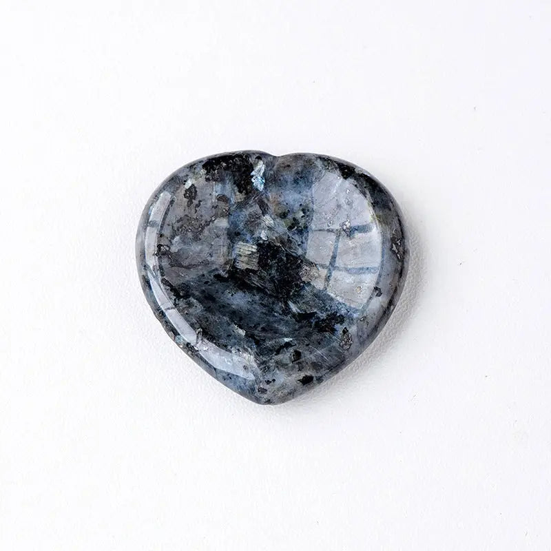 Raw Crystal Heart Worry Stone for Stress Relief & Healing Shinepurity