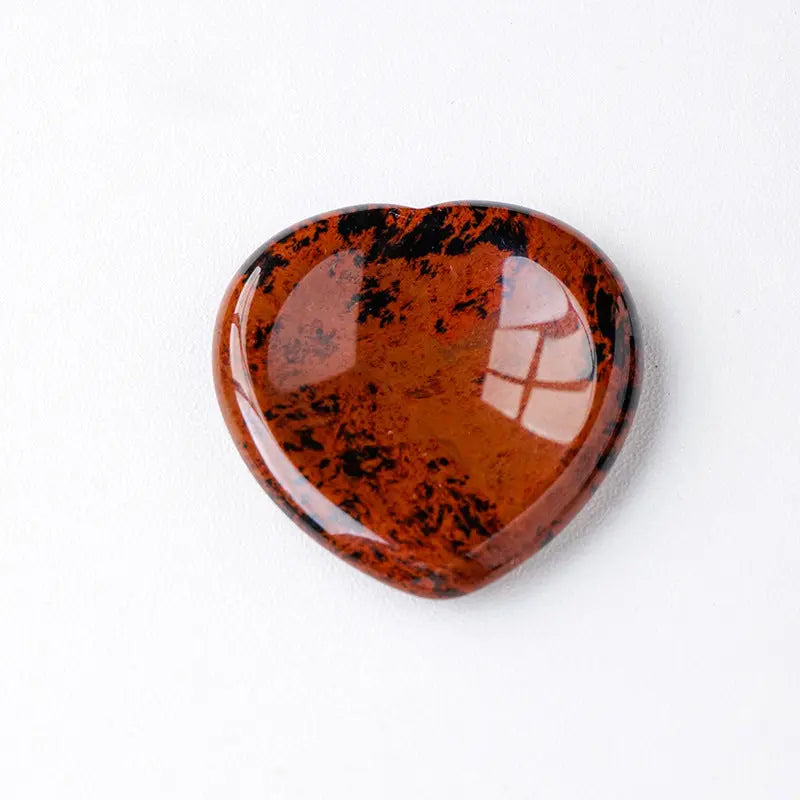 Raw Crystal Heart Worry Stone for Stress Relief & Healing Shinepurity