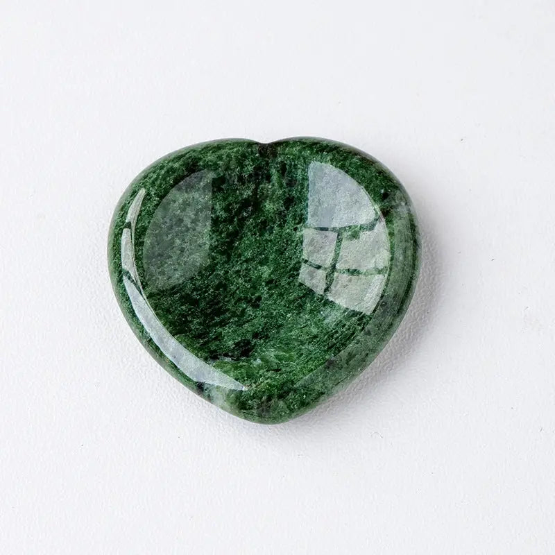 Raw Crystal Heart Worry Stone for Stress Relief & Healing Shinepurity