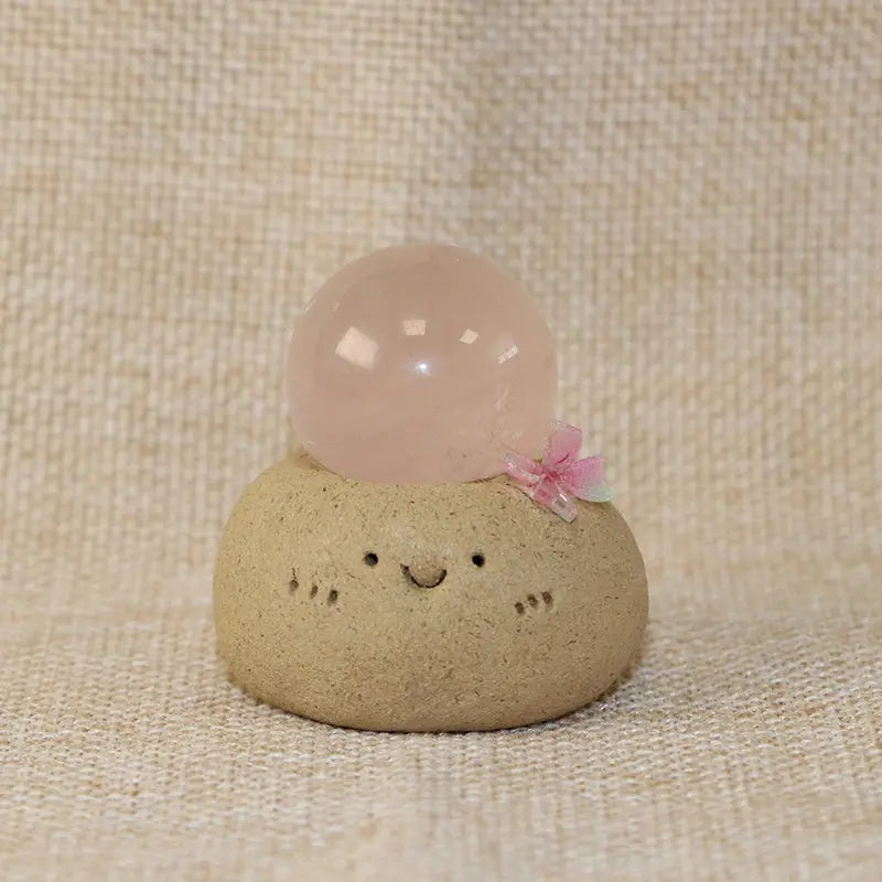 Rose Quartz Ball Crystal Pet for Healing and Love Shinepurity
