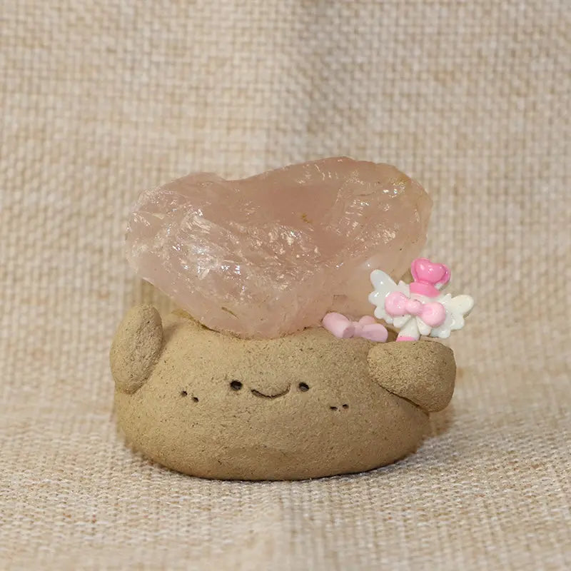 Rose Quartz Crystal Pet for Love and Protection Shinepurity