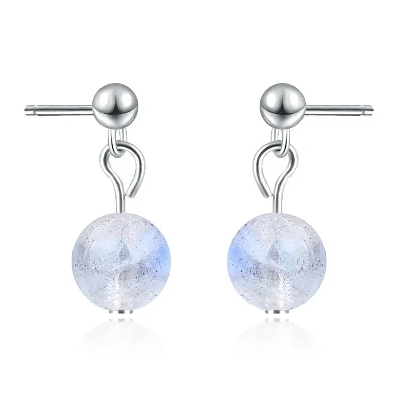 S925 Silver Moonstone Stud Earrings Shinepurity