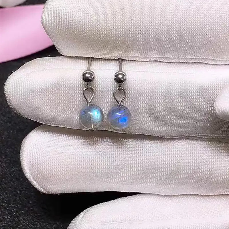S925 Silver Moonstone Stud Earrings Shinepurity