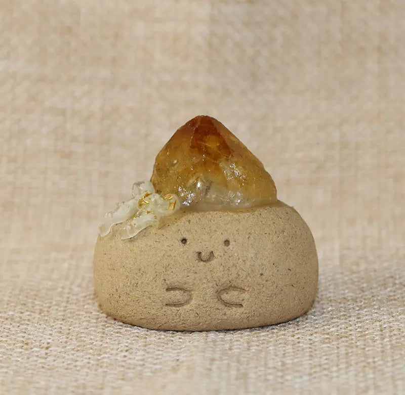 Sunny Citrine Crystal Pet for Abundance and Luck Shinepurity