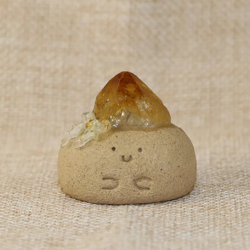 Sunny Citrine Crystal Pet for Abundance and Luck Shinepurity