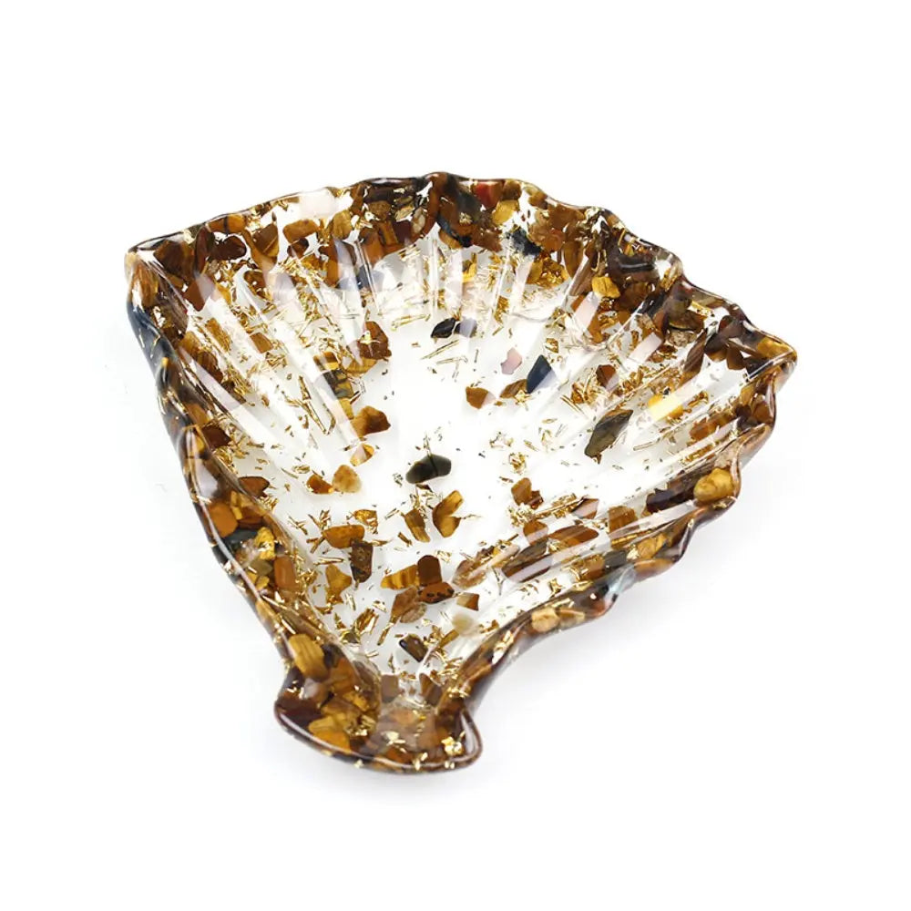 Shell-Shaped Crystal Chip Multi-Functional Tray Shinepurity