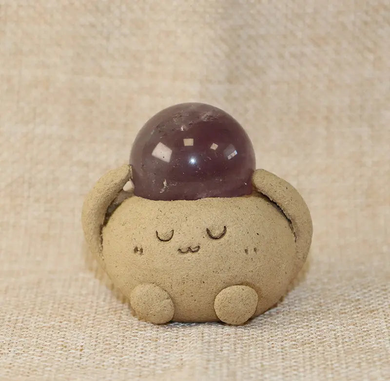 Tranquil Guardian Amethyst Ball Crystal Pet Shinepurity