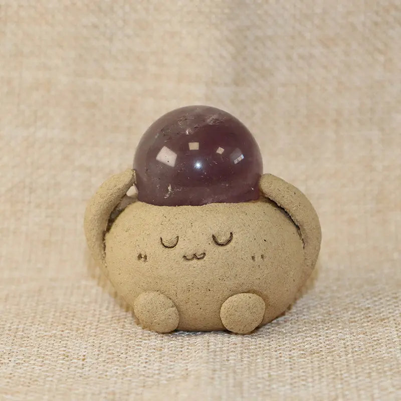 Tranquil Guardian Amethyst Ball Crystal Pet Shinepurity