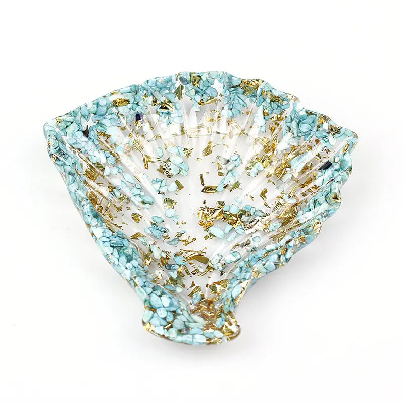 Shell-Shaped Crystal Chip Multi-Functional Tray Shinepurity
