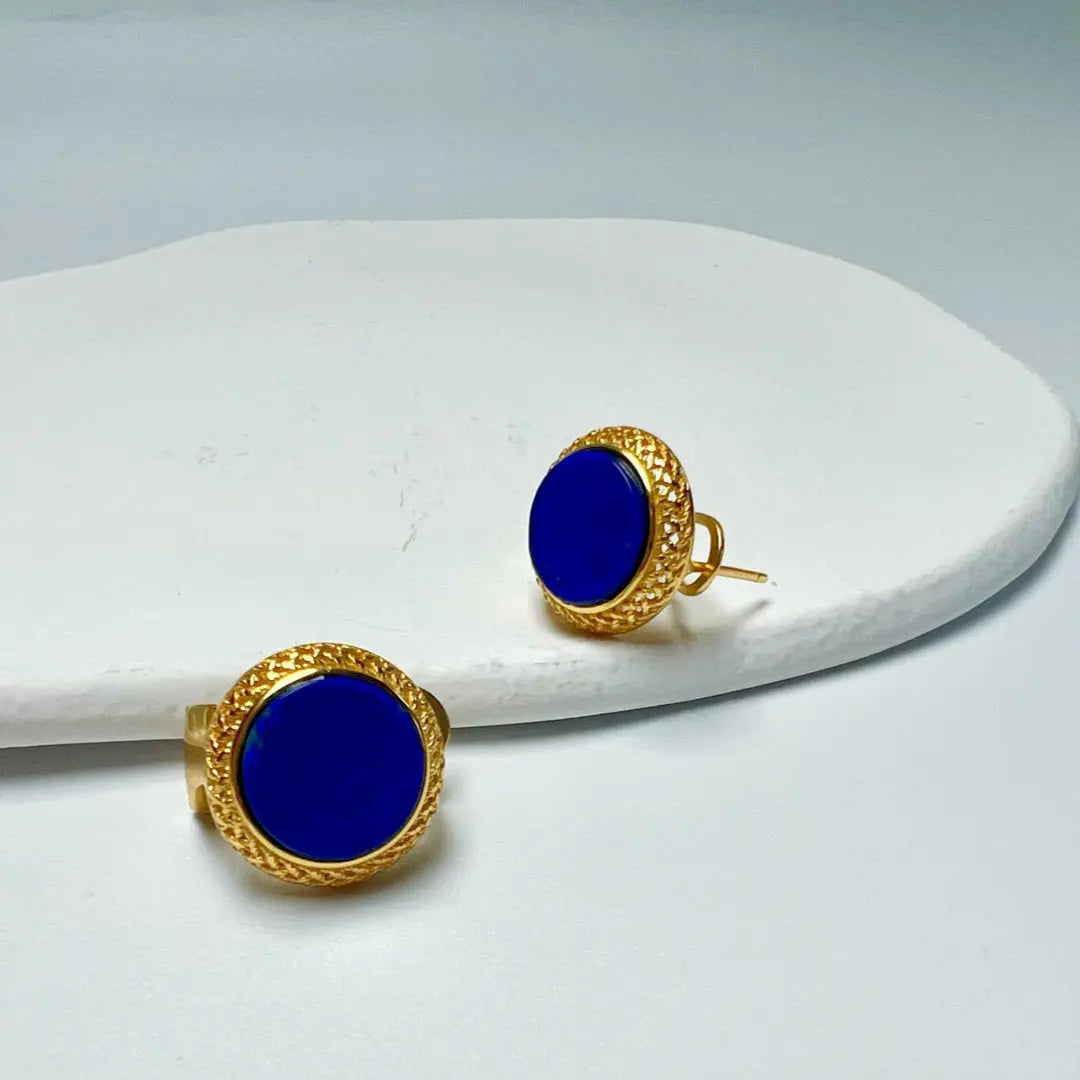 Vintage Lapis Lazuli Earrings for Wisdom and Elegance Shinepurity