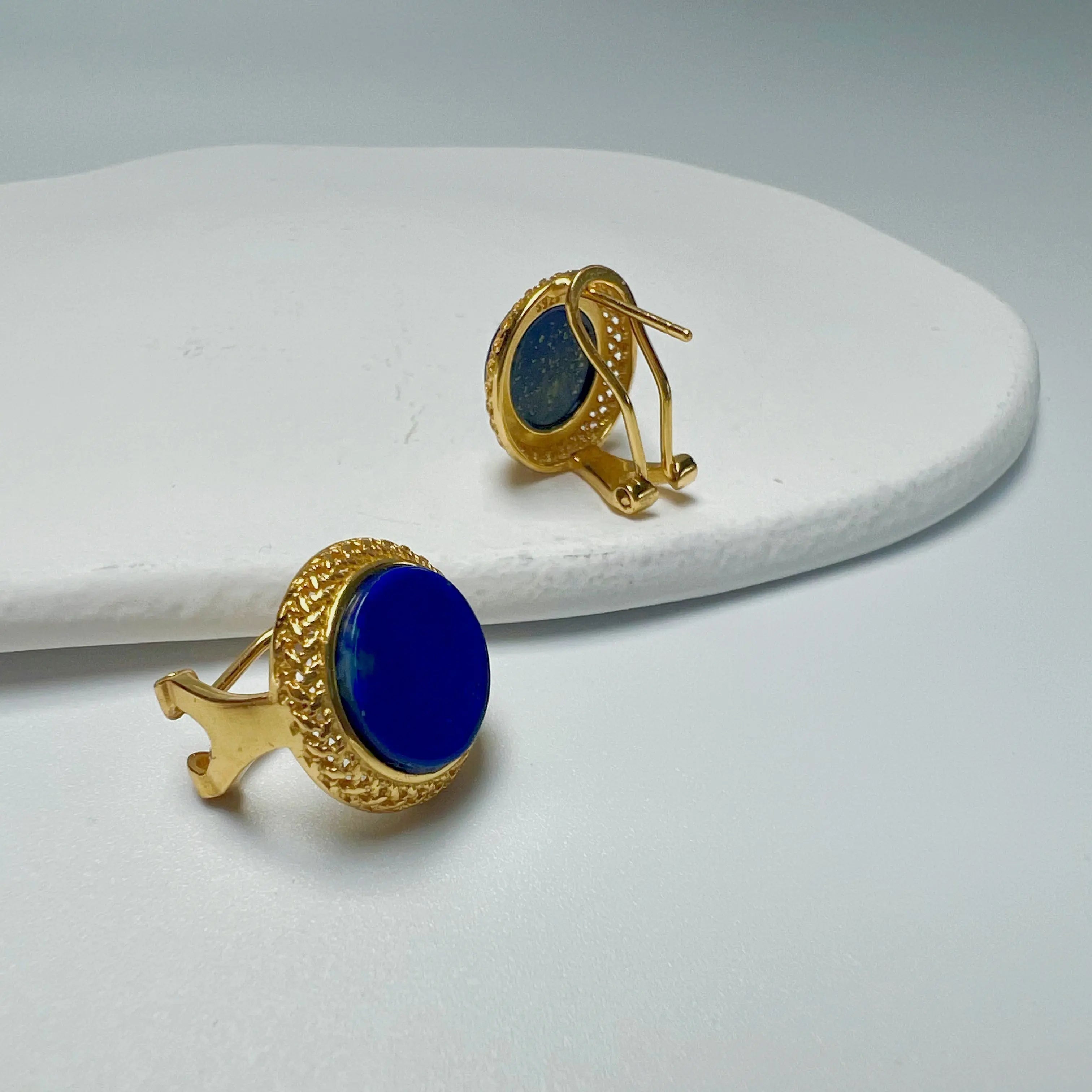 Vintage Lapis Lazuli Earrings for Wisdom and Elegance Shinepurity